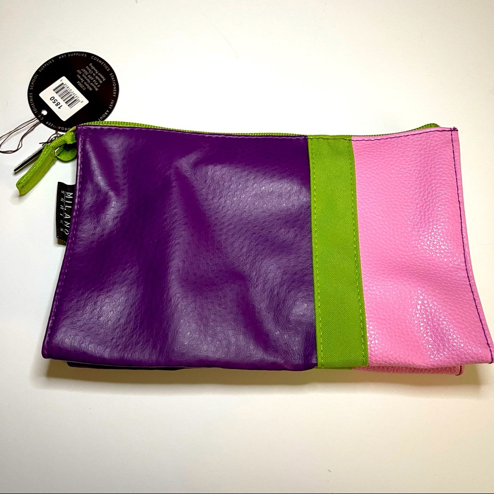 Milano Series color Block Cosmetic/Toiletries Zippered Pouch/Bag